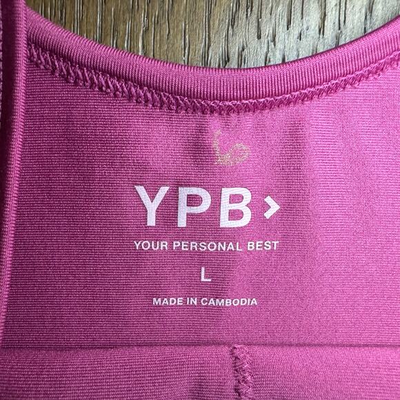 YPB Abercrombie Corset Style Activewear Top Pink Size Large - Picture 3 of 3